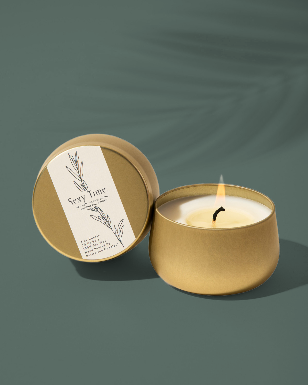 Sexy Time. Gold Tin Refillable Candle