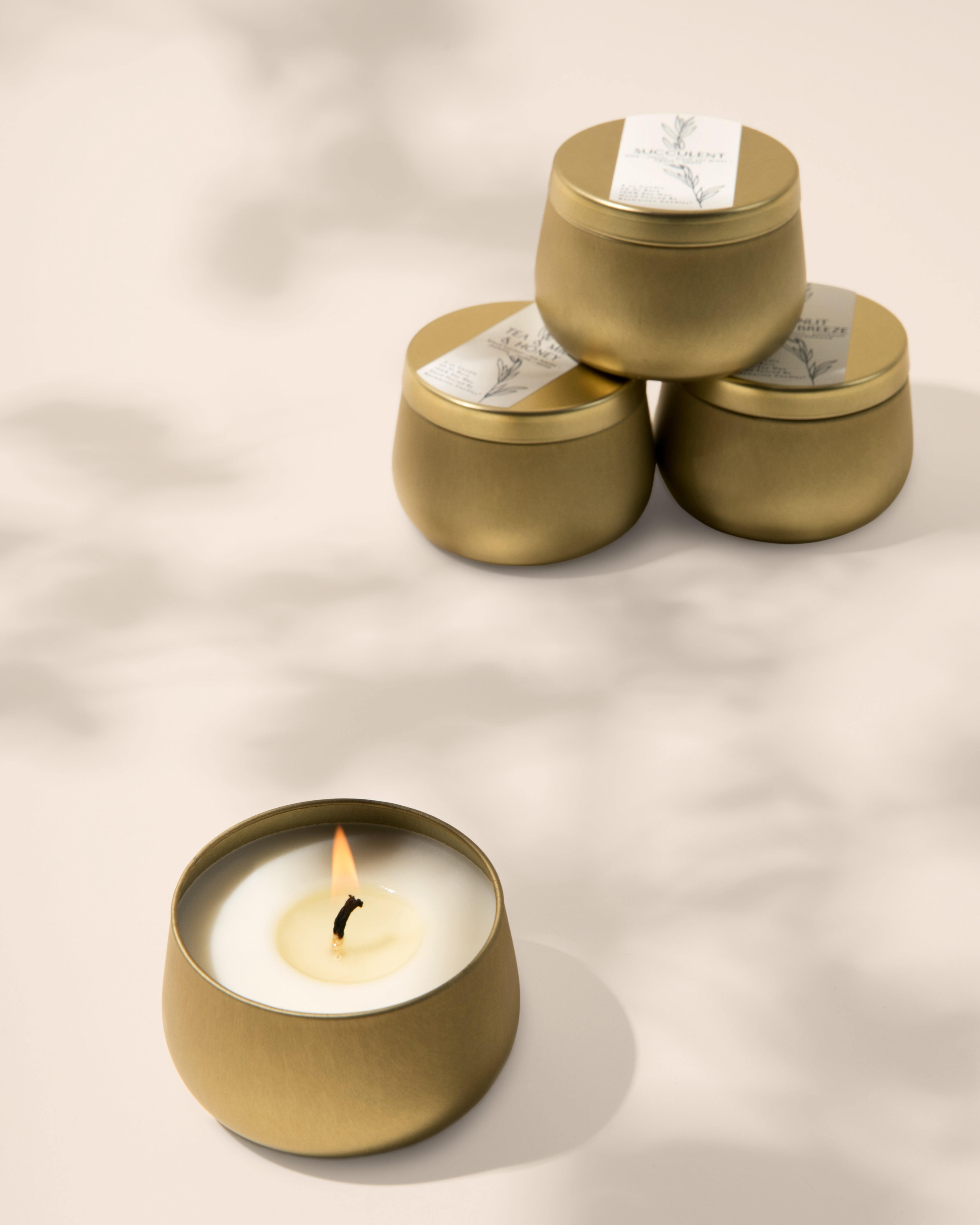 Crispy Little Marshmallow Gold Tin Refillable Candle