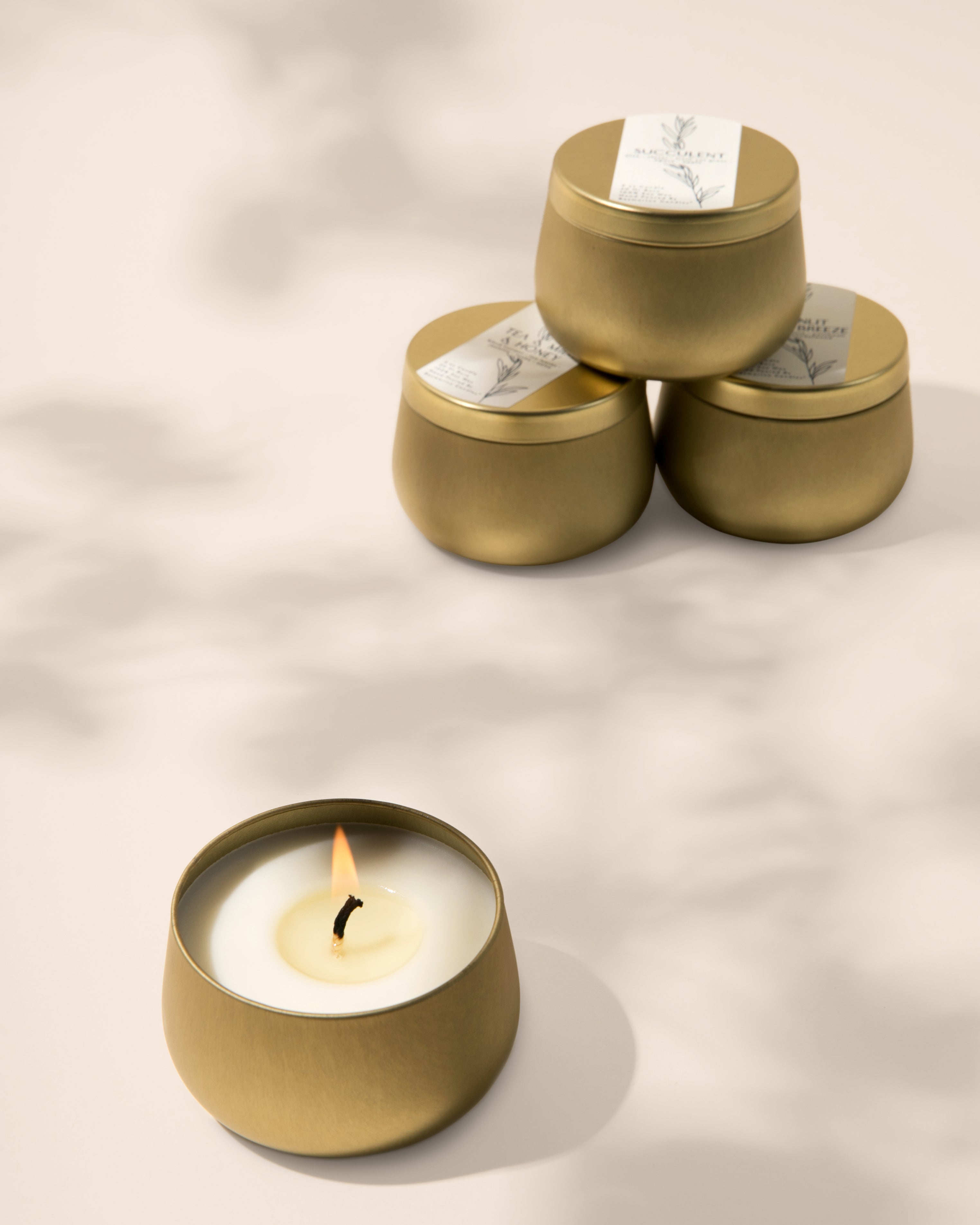 Haunted Fog Gold Tin Refillable Candle
