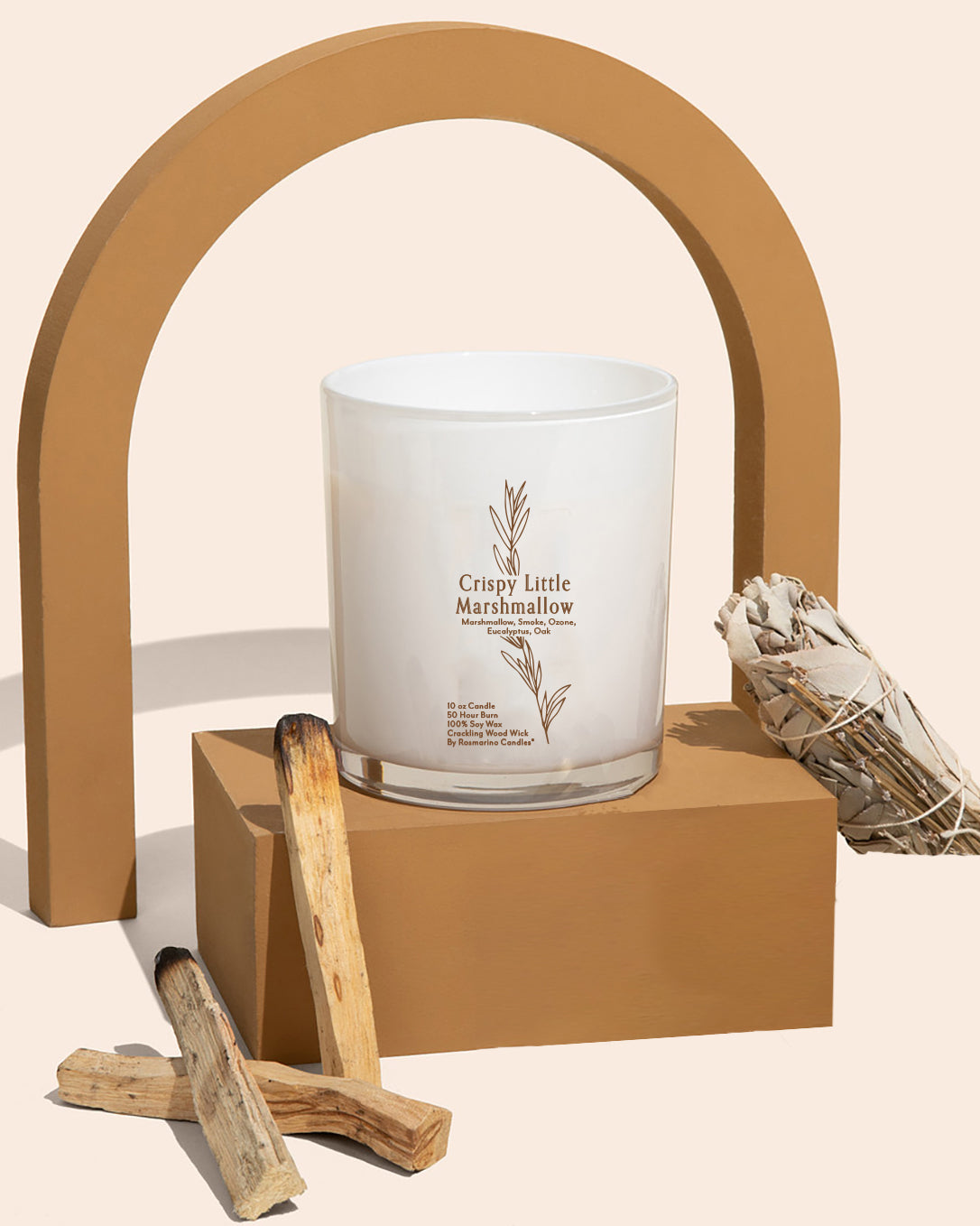 Crispy Little Marshmallow Refillable Wood Wick Candle