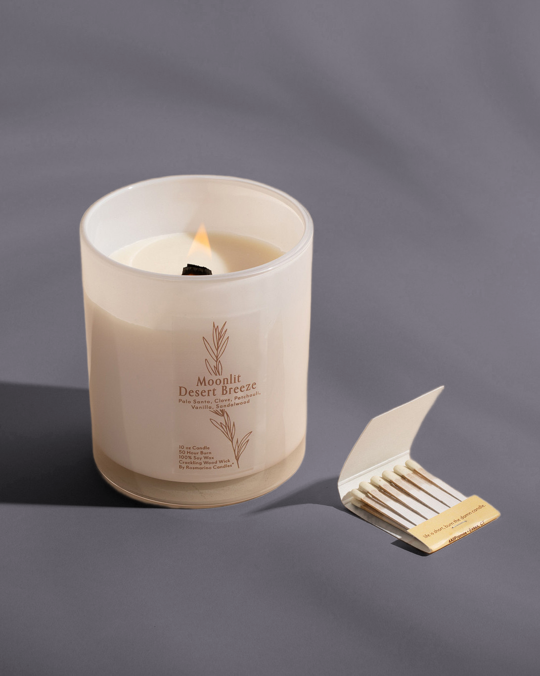 Moonlit Desert Breeze Refillable Wood Wick Candle
