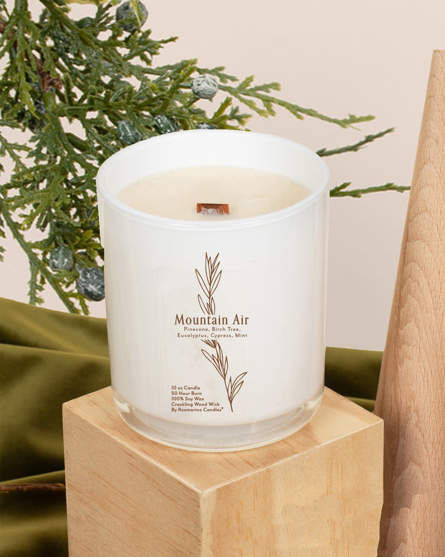 Mountain Air Refillable Wood Wick Candle