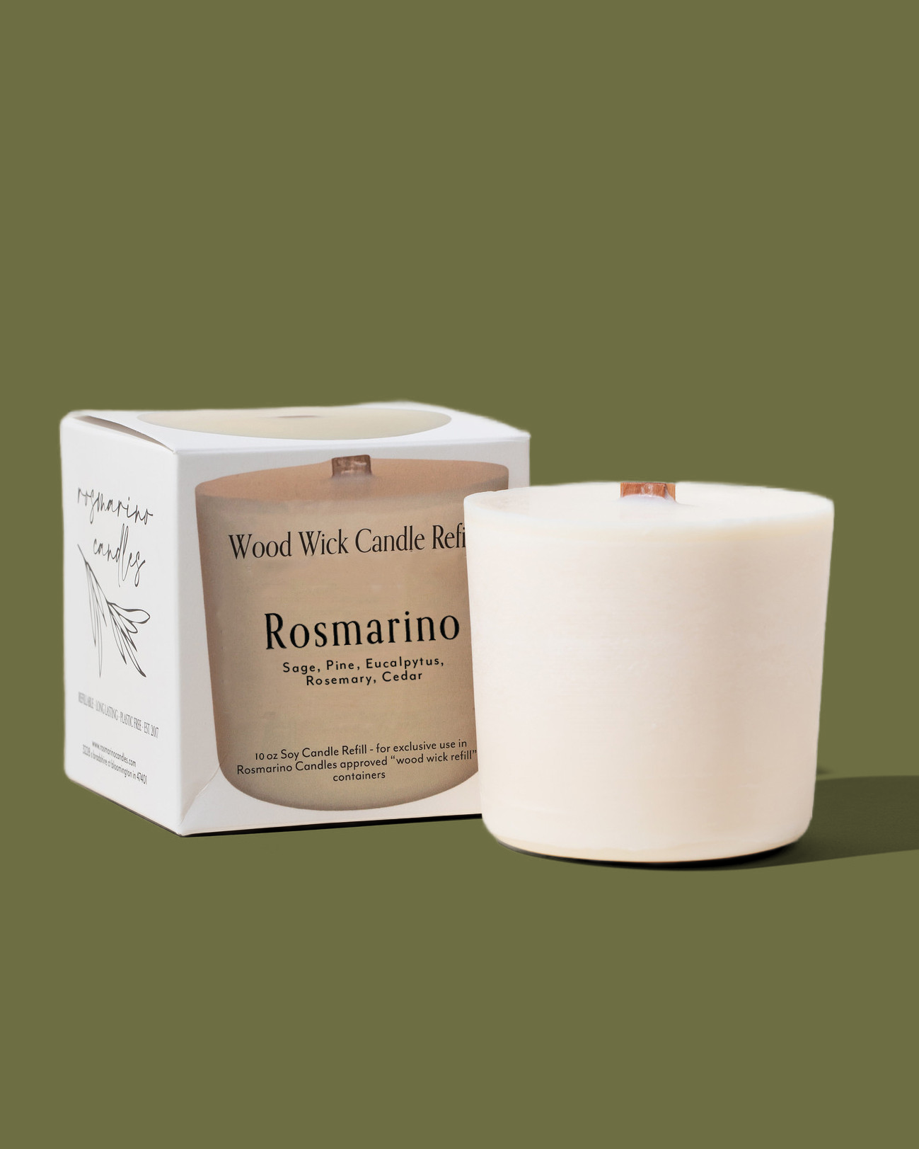 Rosmarino Refill - Wood Wick