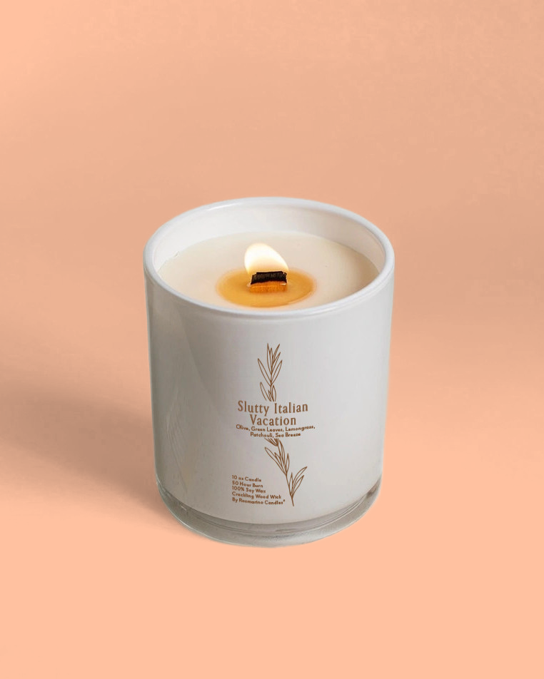 Slutty Italian Vacation Refillable Wood Wick Candle