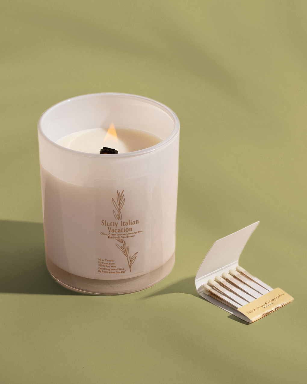 Slutty Italian Vacation Refillable Wood Wick Candle
