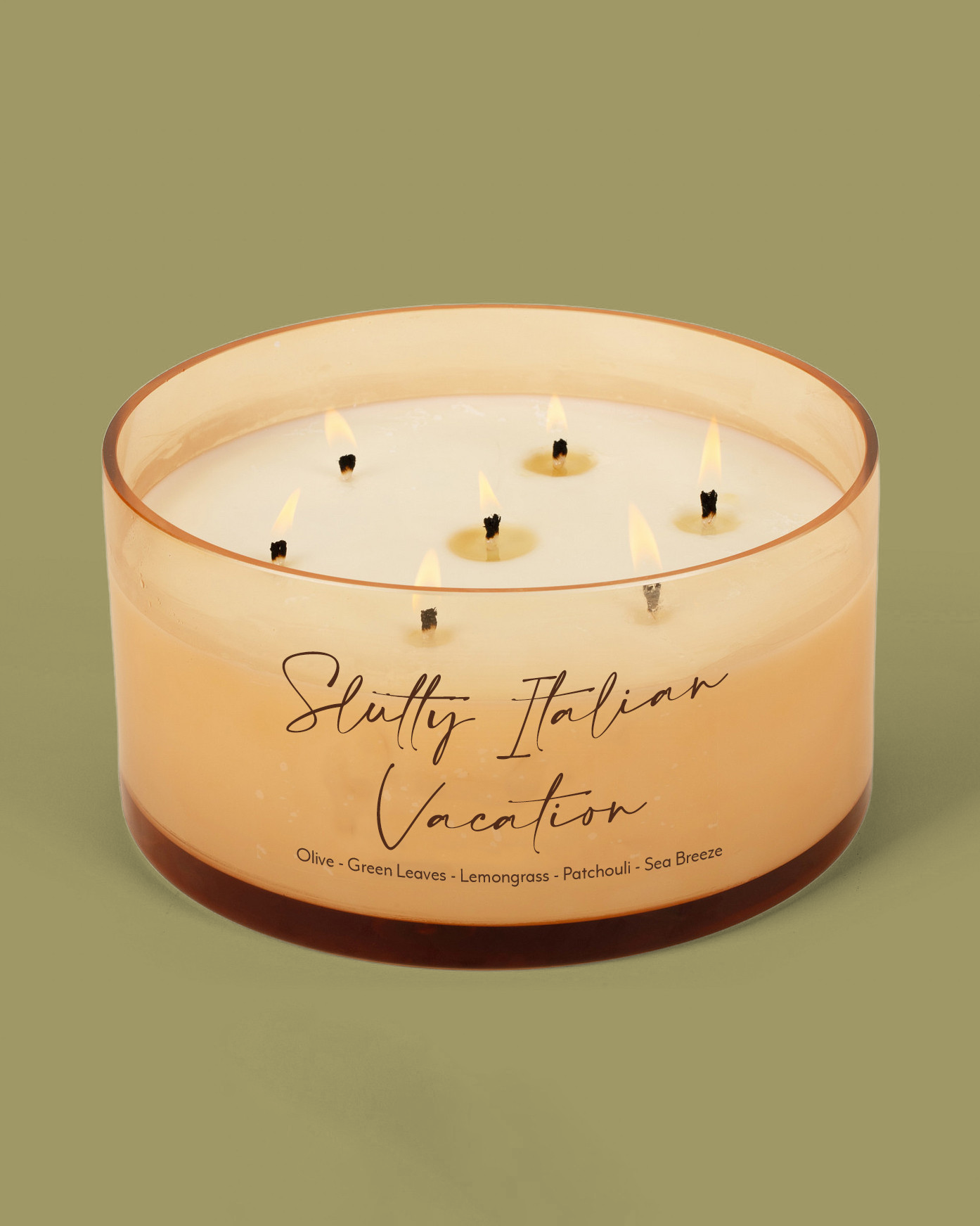 Slutty Italian Vacation Comically Large 7 Wick Candle