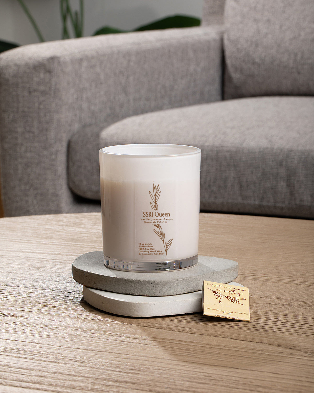 SSRI Queen Refillable Wood Wick Candle