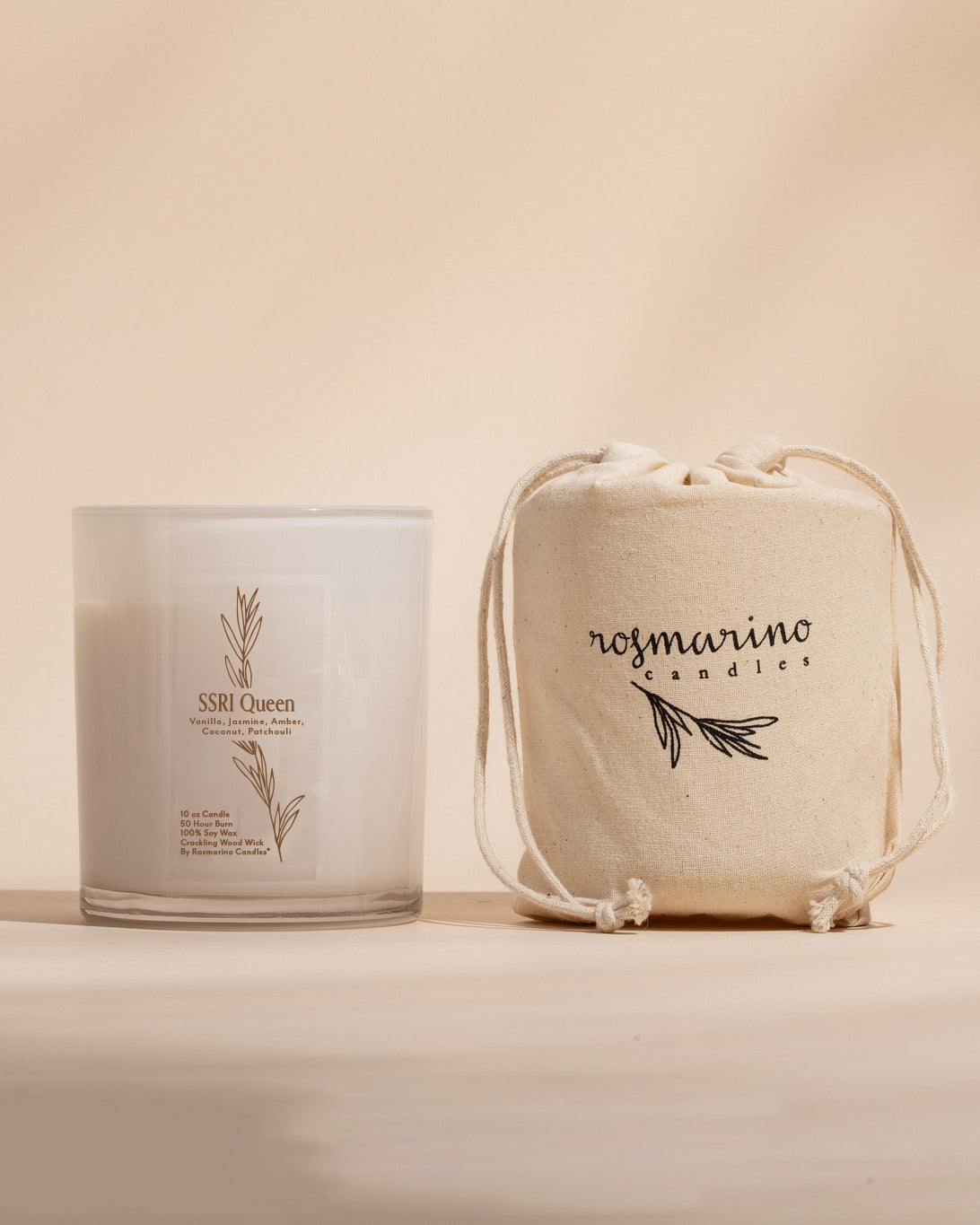 SSRI Queen Refillable Wood Wick Candle