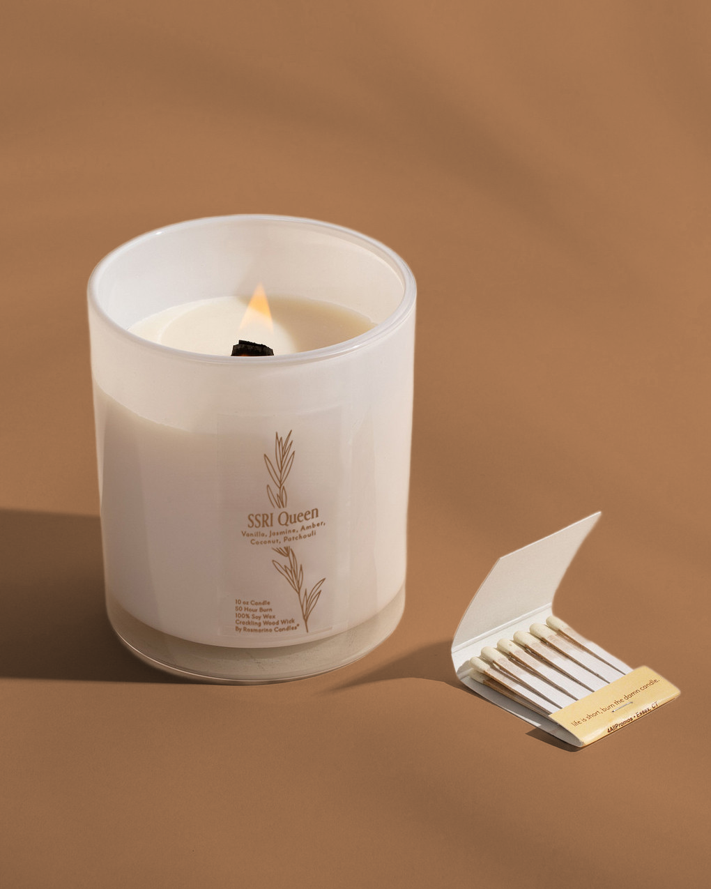 SSRI Queen Refillable Wood Wick Candle