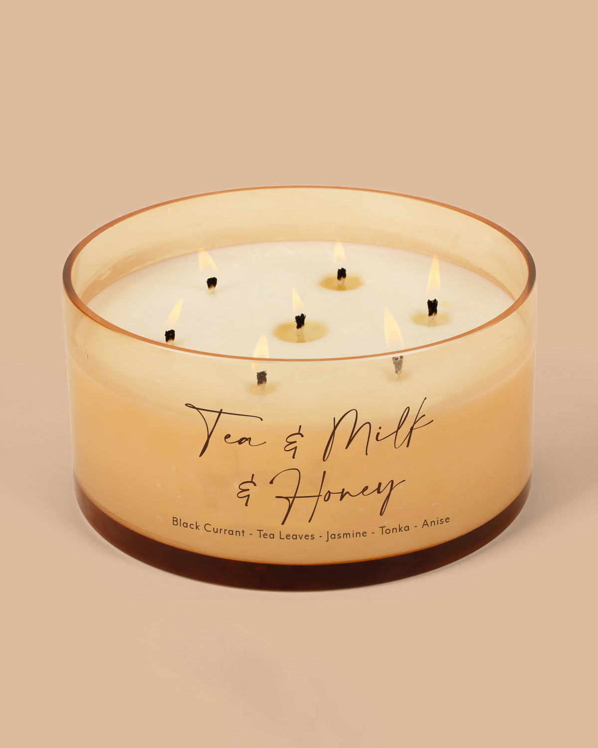 Comically Large Cangle Tea & Milk & Honey Comically Large 7 Wick Candle – rosmarino candles