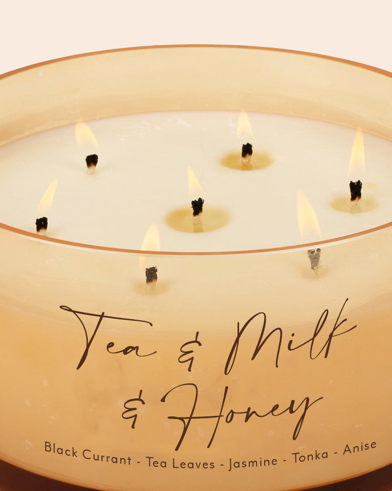 Tea & Milk & Honey Comically Large 7 Wick Candle