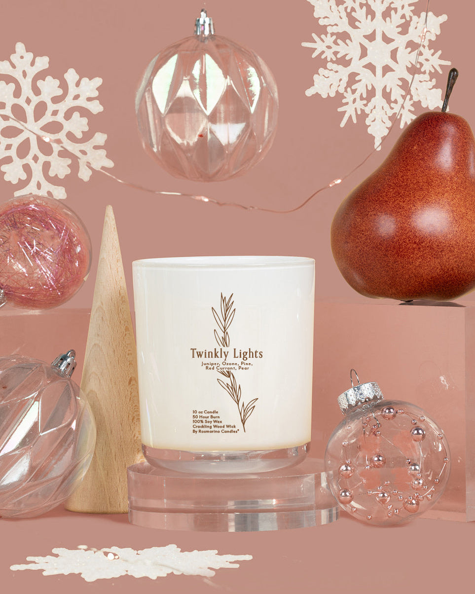 Twinkly Lights Refillable Wood Wick Candle
