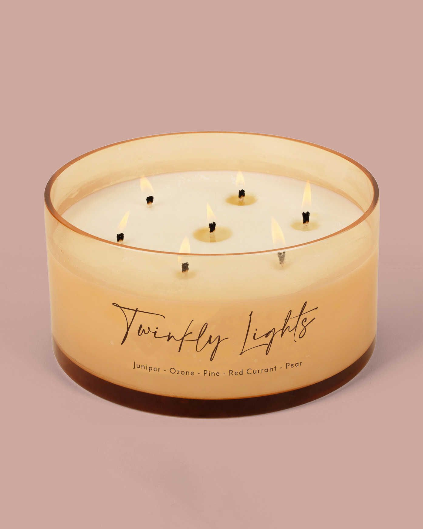 Twinkly Lights Comically Large 7 Wick Candle (Seasonal Availability)