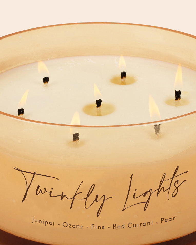 Twinkly Lights Comically Large 7 Wick Candle (Seasonal Availability)