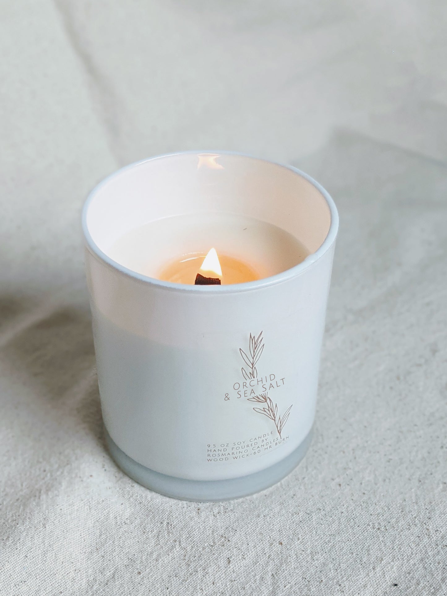 Orchid & Sea Salt Refillable Wood Wick Candle